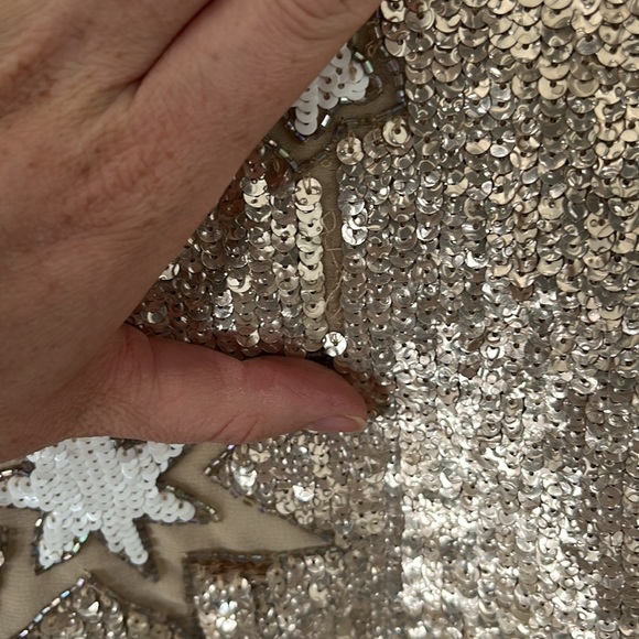 Bhldn Verseau Anthropology Gold Star Sequin Dress - Picture 12 of 13